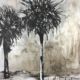 Modern drawing of palm trees Lynne Mitchell